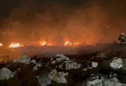 Kayseri’de müstakil evin bahçesindeki sünger ve paletler alev alev yandı