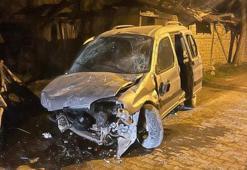 Kastamonu’da hafif ticari araç taşa çarptı 1 kişi yaralandı