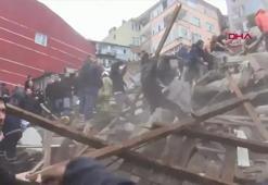 Fatih'te doğal gaz patlaması: 2 katlı bina çöktü! Kurtarma çalışmaları sürüyor