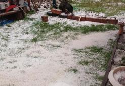 Düzce’nin yüksek kesimlerinde sağanak ve dolu etkili oldu