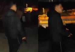 Sokakta uzun namlulu silahla dolaştı, o anları kayda aldı