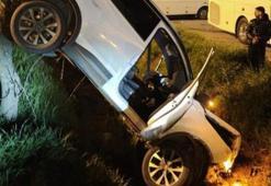 Kırklareli Lüleburgaz'da otomobil AVM otoparkına uçtu