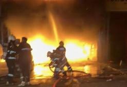 Diyarbakır Yenişehir’de oto tamir dükkanında yangın çıktı