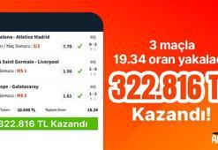 3 maçla 19.34 oran yakaladı! 322.816 TL kazandı…