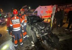 Avcılar kavşağında kafa kafaya çarpışma: 4 yaralı