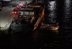 Haydarpaşa Limanı'nda gemiye çarpan tekne battı; 5 kişi kurtarıldı