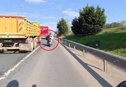 Motosiklet üstünde kadına şiddet! TEM Otoyolu'ndaki korku dolu dakikalar kamerada