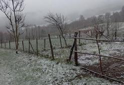 Sakarya’da soğuk hava etkisini artırdı yüksek kesimler beyaza büründü