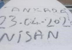 23 Nisan'da lapa lapa kar yağdı! Burası ne Muş ne de Erzurum, valilik açıkladı