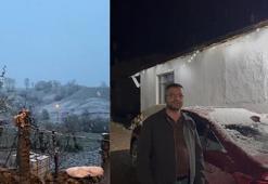 Tokat'ta bahar mevsiminde kar sürprizi