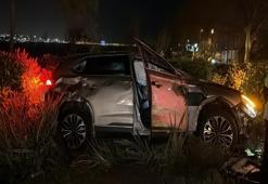 İstanbul'da araç parka savruldu: 1 yaralı