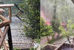 Dolu ve sağanak Osmaniye'de yaşamı olumsuz etkiledi
