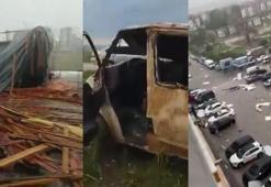 Gaziantep'te "süper hücre"! Şehir adeta altüst oldu