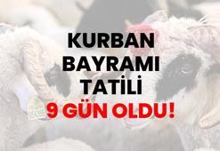 Kurban Bayramı tatili 9 gün oldu! Tatil hangi günleri kapsıyor? Kurban Bayramı tatili ne zaman başlıyor?