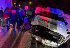 Kütahya’da otomobilin takla attığı kazada 4 kişi yaralandı