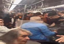 Metrodaki kavgaya oklavayla müdahale etti!