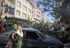 Karacabey’de seyir halindeki araçların üzerine ağaç devrildi