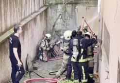 Bursa'da doğalgaz borusunda çıkan yangın söndürüldü