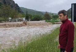 Sağanak yağışlar Belpınar Barajı'nı taşırdı, yollar göle döndü