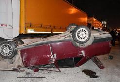 Payas’ta takla atan otomobildeki 1’i ağır 3 kişi yaralandı