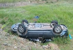 Çorum'da otomobil şarampole uçtu, aynı aileden 4 kişi yaralandı