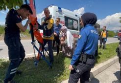 Erzincan'da zincirleme kaza: 4 araç birbirine girdi! Otomobil alev topuna döndü