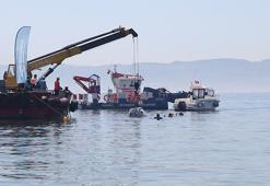 Kocaeli'de su altında kuruluyor! Dalgıçlar ve vinçler devreye girdi