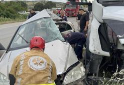 Kula'da tır ile otomobilin çarpıştığı kazada 1 kişi yaralandı