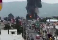 Meksika'da LPG bulunan 4 tanker patlayarak alev topuna döndü