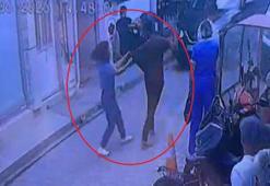 İznik'te zincir marketten televizyon çalan şüphelinin yakalandığı anlar kamerada