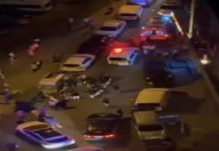 Esenler'de eşler kavga etti, polis gelince pencereden düştü!