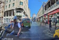 Beyoğlu'nda yol verme tartışması çıktı: Boksörüm, çeneni kırarım tehdidi savurdu