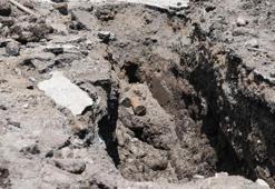 Erzurum'da kanalizasyon hattı kazısında ortaya çıkanlar panik yarattı