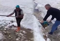 Avrupa sıcaktan kavruluyor, Giresun'da kar kütleleri parçalanıp yayla yolları açılıyor