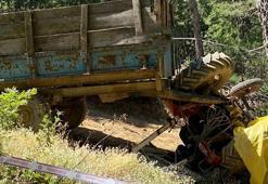 Sürücüsünün kontrolünü kaybettiği traktör devrildi 1 kişi hayatını kaybetti