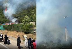Bursa'da tarım alanında çıkan yangın ormana sıçradı! Alevler villalara doğru ilerliyor