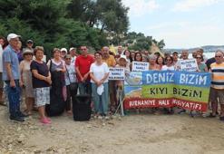Balıkesir'de vatandaşlar özel şirketin plaj işgaline tepki gösterdi