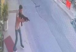 Elinde pompalı tüfekle rastgele ateş açtı; o anlar kameraya yansıdı