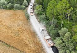 Samsun'da 40 yıldır yapılması beklenen yol asfalta kavuştu!