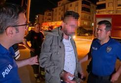 Evinin önündeki aracı yakmak istedi, olay yerini gözlemlerken böyle yakalandı