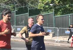 Fransa Cumhurbaşkanı Macron, Ankara'da sabah koşusuna çıktı