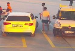 Yol verme tartışması kavgaya dönüştü: olay anı kamerada