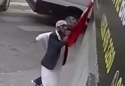 Türk bayrağını sökerek yere atan şüpheli hakkında karar verildi