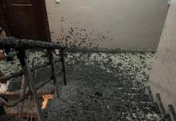 Arnavutköy'de inşaat faciası! Beton dökülürken yan bina patladı: Yüzlerce kilogram beton içeri doldu, 10 aile mahsur kaldı