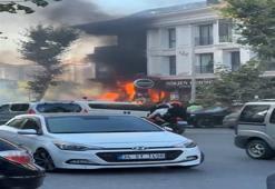 Beylikdüzü'nde korkutan yangın: İş yerinin üst katlarına sıçradı