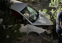 Kütahya’da otomobil ile motosiklet çarpıştıktan sonra şarampole savruldu