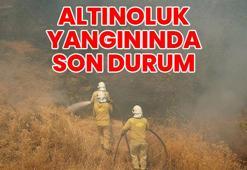 ALTINOLUK YANGININDA SON DURUM | Balıkesir Edremit'te meydana gelen yangını söndürme çalışmaları ikinci gününde