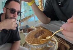 Dubai'de altının tadına baktı