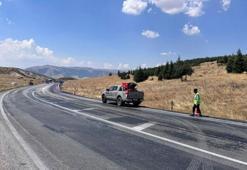 Dinar-Çay karayolunda araçların mor renge boyandığı yolda gerçek ortaya çıktı