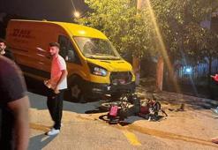 Motosiklet ile karşı yönden gelen panelvan kafa kafaya çarpıştı